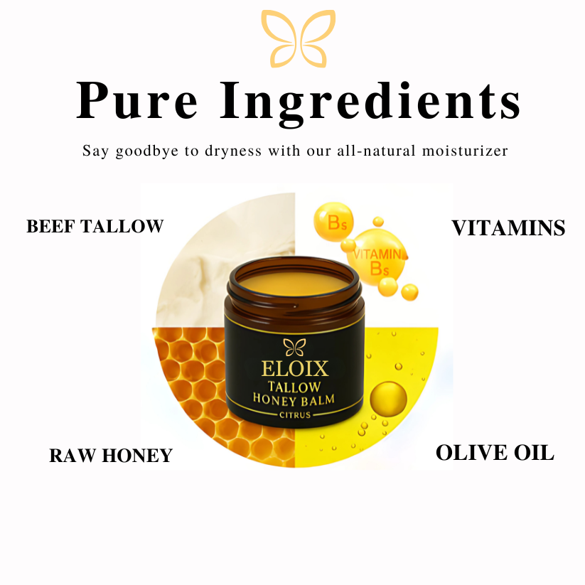 Organic Grass-Fed Beef Tallow With Raw Honey Balm